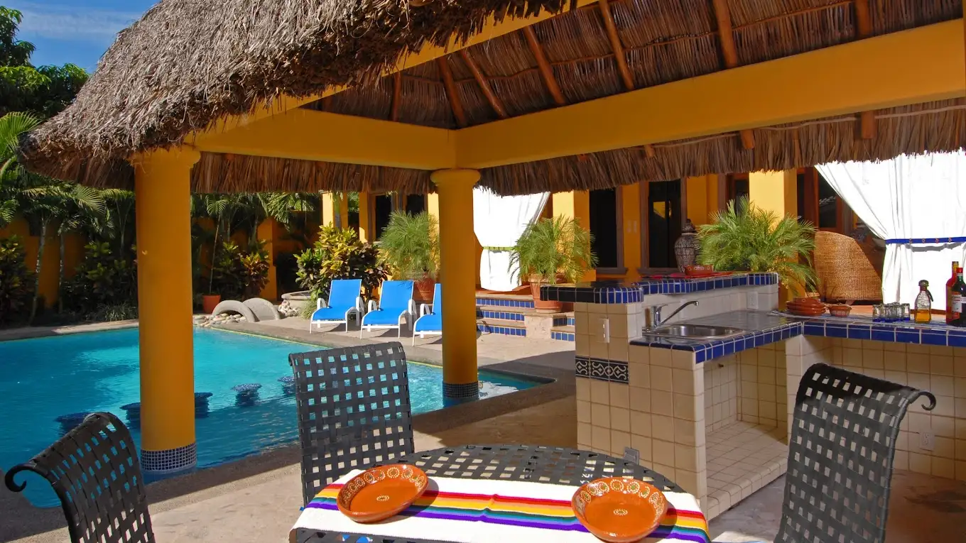 lunch and drinks by the pool